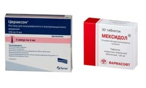 Приём Препаратов мексидол, церетон