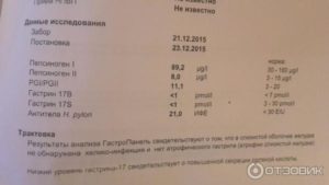 Анализ гастропанель