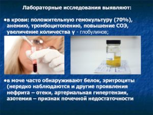 Повышенная СОЭ в крови и белок в моче