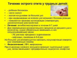 Средний отит при грудном вскармливании