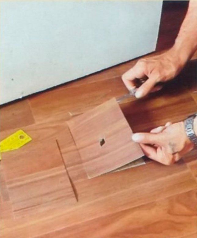 прожженный линолеум