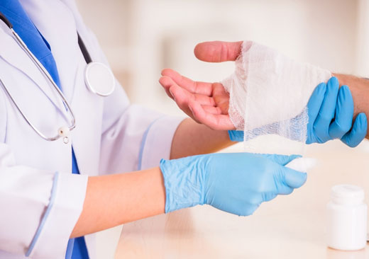 перевязка ожога